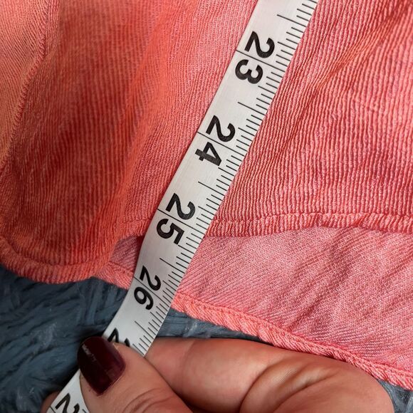 Zero + Maria Cornejo Salmon Linen Blend Asymmetrical Textured Blouse Sz 4 S - Picture 3 of 5